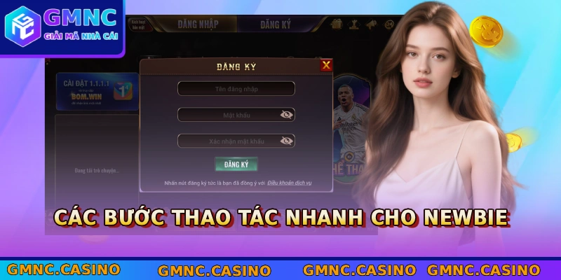 BOMWIN - Cổng Game Đổi Thưởng Trò Chơi Hấp Dẫn 2026 4 Các bước thao tác nhanh cho newbie