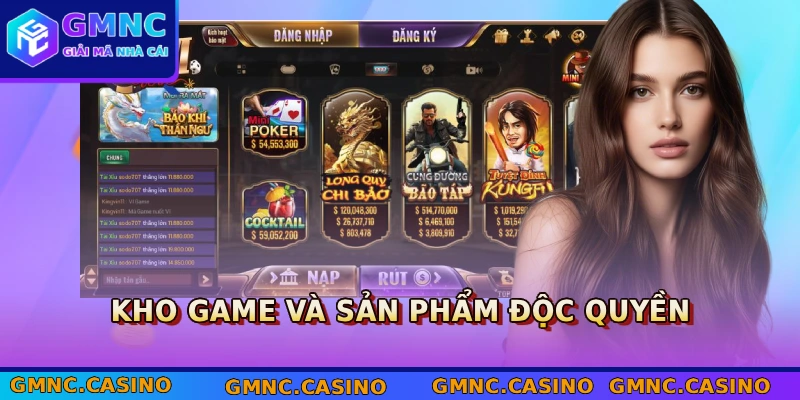 BOMWIN - Cổng Game Đổi Thưởng Trò Chơi Hấp Dẫn 2026 3 Kho game và sản phẩm độc quyền