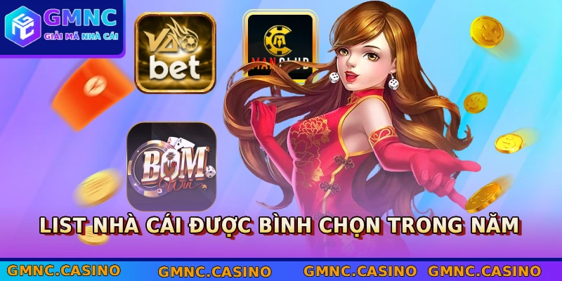 List nhà cái được bình chọn trong năm